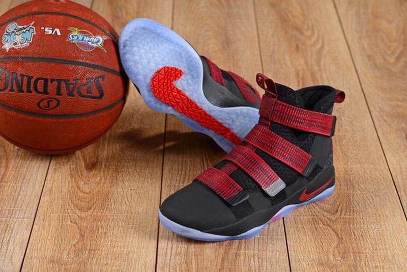 Nike Lebron James Soldier 11 Shoes Black Red Red